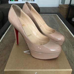 Christian Louboutin Bianca 120 Nude Patent Leather